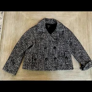 Talbots black and white jacket size 8